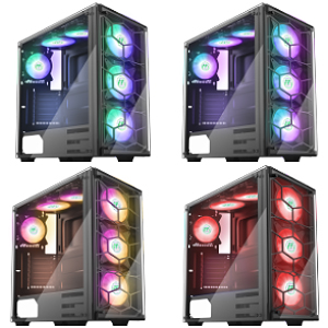 MUSETEX Phantom Black ATX Mid-Tower Desktop Computer Gaming Case